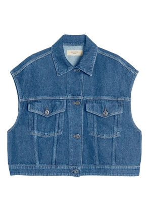 Weekend Max Mara Mappa denim buttoned gilet - Blue