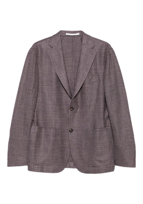 Eleventy checked single-breasted blazer - Purple
