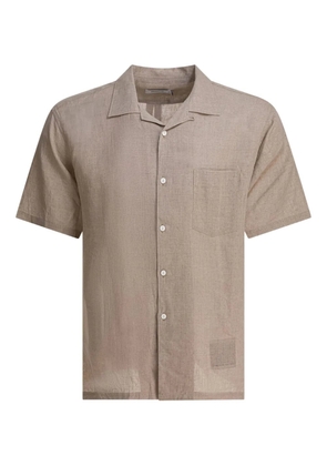 nonnative revere-collar linen shirt - Neutrals