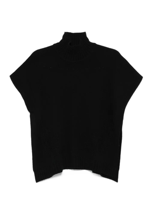ERMANNO FIRENZE high-neck sleeveless sweater - Black