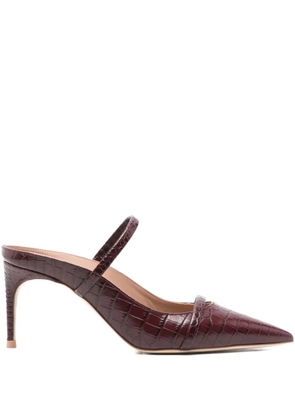 Malone Souliers 70mm crocodile-embroidered leather mules