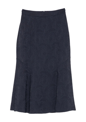ETRO damask-pattern midi skirt - Blue