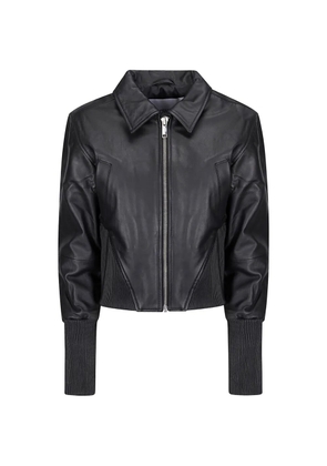 DEADWOOD Angel leather jacket - Black