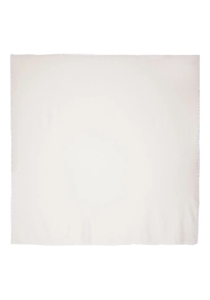 Faliero Sarti frayed-edge square-shape scarf - Neutrals