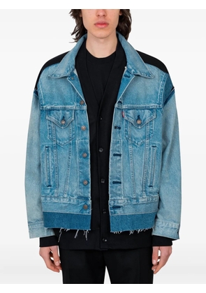 Junya Watanabe MAN denim panelled jacket - Blue