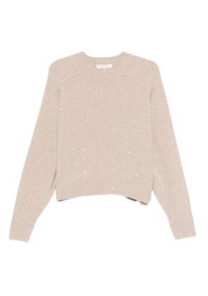 Antonelli sequin-embellished sweater - Neutrals
