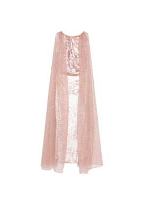 MIAU by Clara Rotescu Coriander velvet-texture maxi dress - Pink