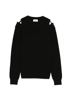 Elisabetta Franchi cut-out long-sleeve sweater - Black