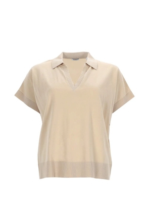 ASPESI wingtip-collar T-shirt - Neutrals
