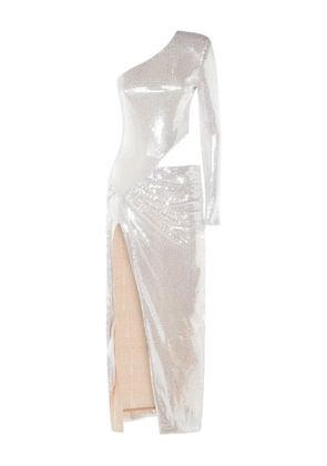 NISSA one-shoulder midi dress - Silver