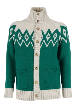 Ballantyne high-neck cardigan - Green