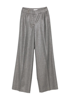 Peserico metallic-effect pants - Silver