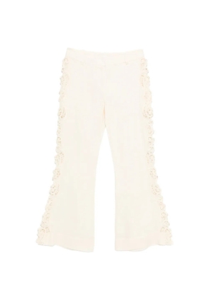 ZIMMERMANN Awaken embroidered trousers - Neutrals