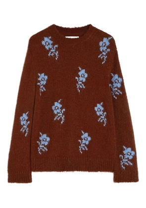 Jil Sander floral sweater - Brown