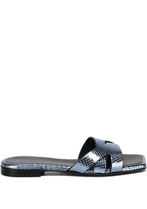 Giuliano Galiano leather slides - Blue