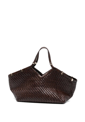 Benedetta Bruzziches large Usha The Greatest woven-design tote bag - Brown