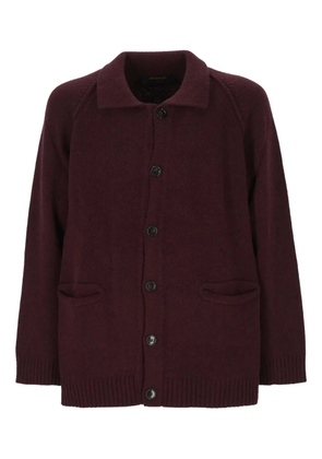 OFFICINA 36 buttoned raglan-sleeve cardigan - Red