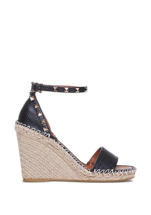 Valentino Garavani Double Rockstud heeled espadrilles - Black