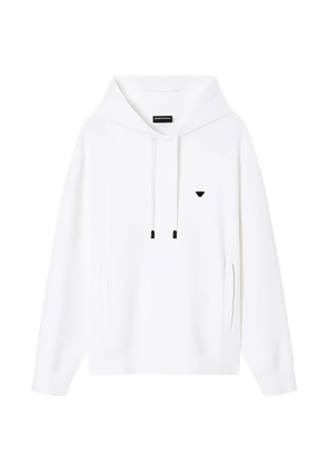 Emporio Armani logo hoodie - White