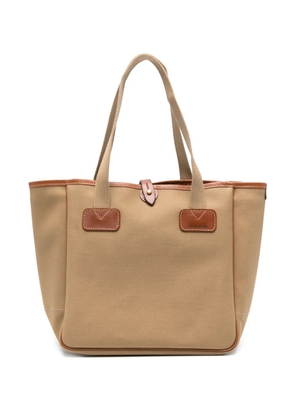 BRADY leather-trimmed tote bag - Brown