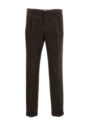 Incotex pleated straight-leg trousers - Brown