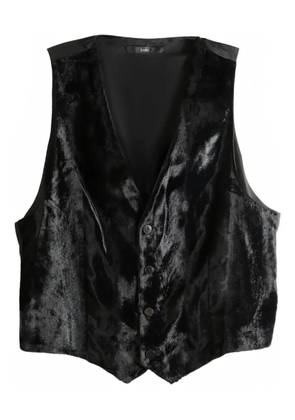 SAPIO Cavallino velvet effect gilet - Black