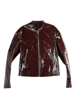 SAPIO N 6 zip calf leather jacket - Red
