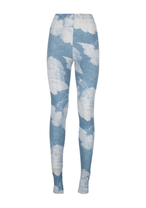 Fiorucci angels-print leggings - Blue