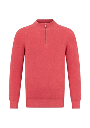 Moorer Basoli zip long-sleeve sweater - Red