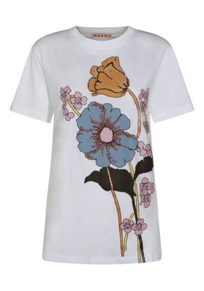 Marni floral-print T-shirt - White