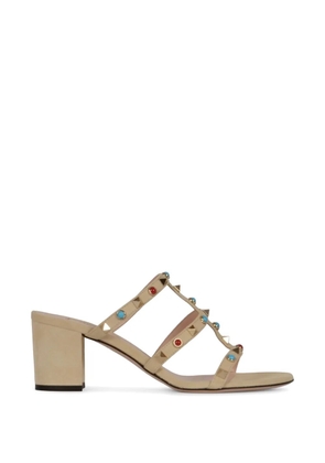 Valentino Garavani stud-embellished calf leather pumps - Neutrals