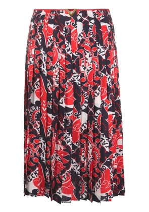 Valentino Garavani Archive Manifesto pleated skirt - Red