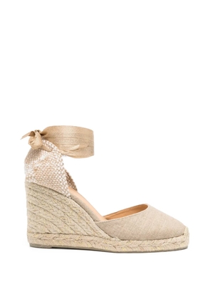 Castañer Carina tie-fastening espadrilles - Gold