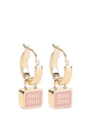 Miu Miu logo-detail earrings - Gold