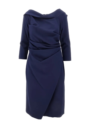 Talbot Runhof asymmetrical draped dress - Blue