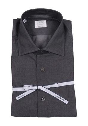 Mazzarelli twill cotton shirt - Black