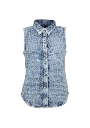 Diesel De-Easy frayed denim shirt - Blue