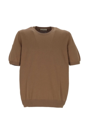 Gran Sasso knitted short-sleeve T-shirt - Brown