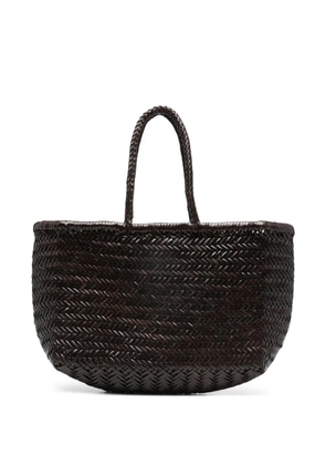 DRAGON DIFFUSION braided-handle shoulder bag - Brown