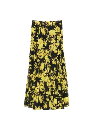 Erika Cavallini floral-pattern maxi skirt - Black