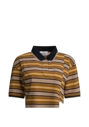MARANT ÉTOILE striped polo top - Neutrals