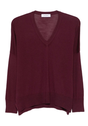 Gran Sasso V-neck wool sweater - Red
