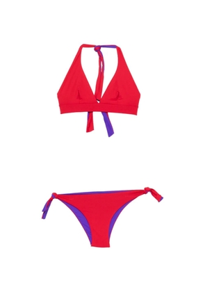 Fisico tie bicolour beachwear - Red