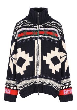 Giada Benincasa fairisle-pattern zip-fastening cardigan - Blue