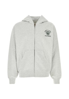 Sporty & Rich melange grey cotton hoodie