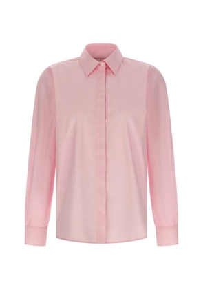 Max Mara Maroso long-sleeve logo-appliqué shirt - Pink