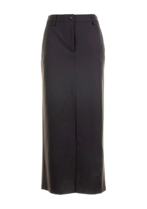 Seventy straight-hem button-fastening midi skirt - Brown