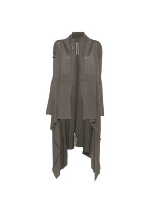 Rick Owens asymmetric long-sleeve cardigan - Grey