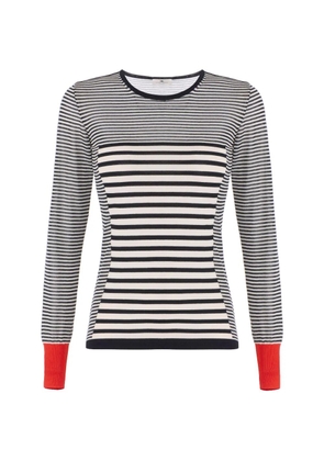 Elisabetta Franchi striped crew-neck top - Red