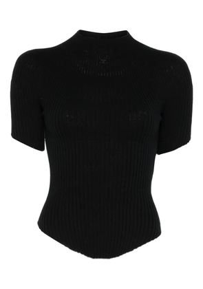 Courrèges ribbed t-shirt - Black